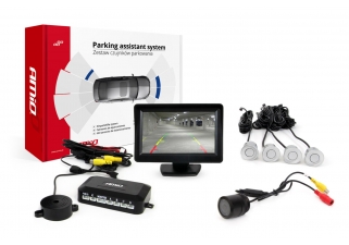 AMIO asistenty parkovania TFT01 4,3 s kamerou HD-301-IR, 4-senzorové, strieborné.jpeg