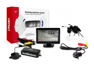 AMIO asistenty parkovania TFT01 4,3 s kamerou HD-305 LED 4-senzorové biele.jpeg